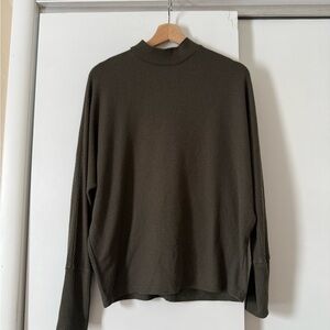 BP Olive Green Ribbed Tunic Top